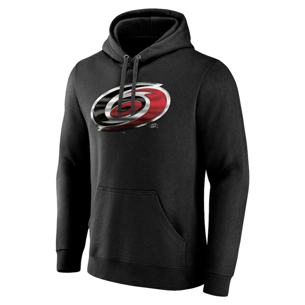 Carolina Hurricanes Personalized Midnight Mascot Logo Pullover Hoodie - Black - NHL 4444382