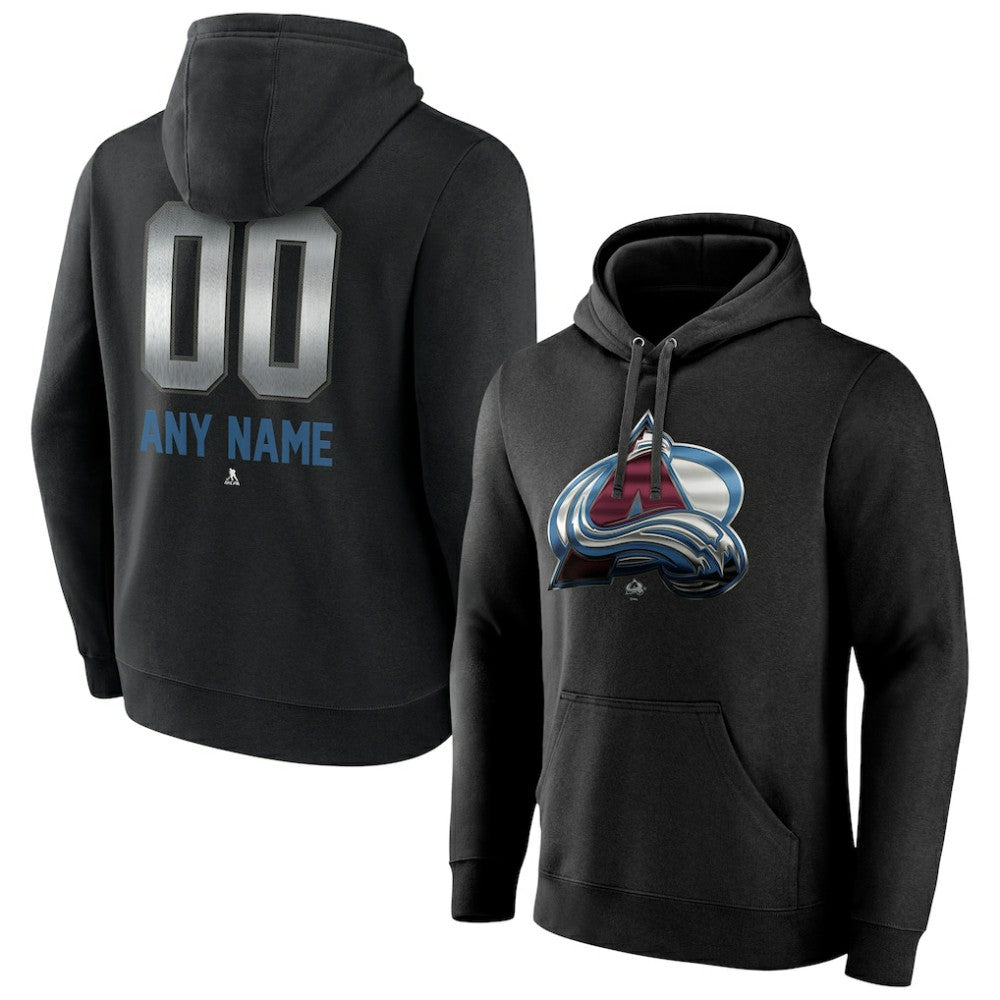 Colorado Avalanche Personalized Midnight Mascot Logo Pullover Hoodie - Black - NHL 4444384