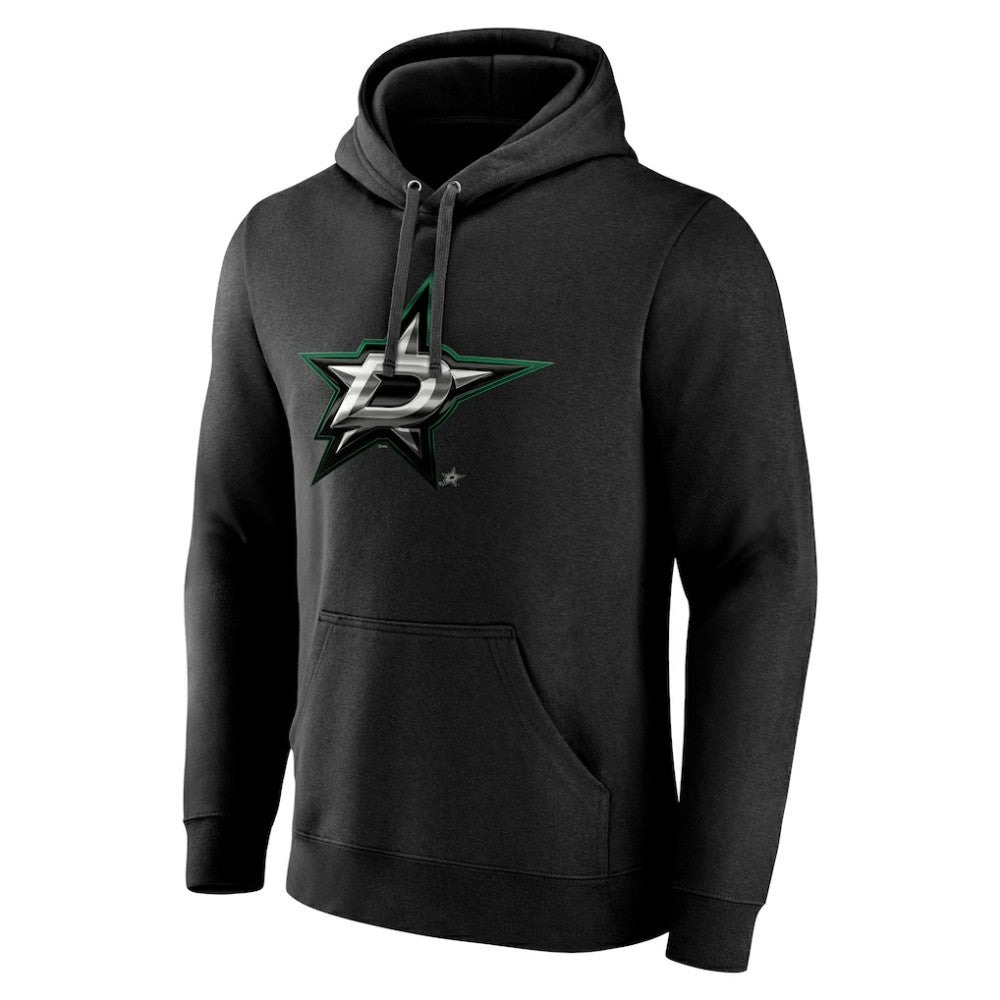 Dallas Stars Personalized Midnight Mascot Logo Pullover Hoodie - Black - NHL 4444386