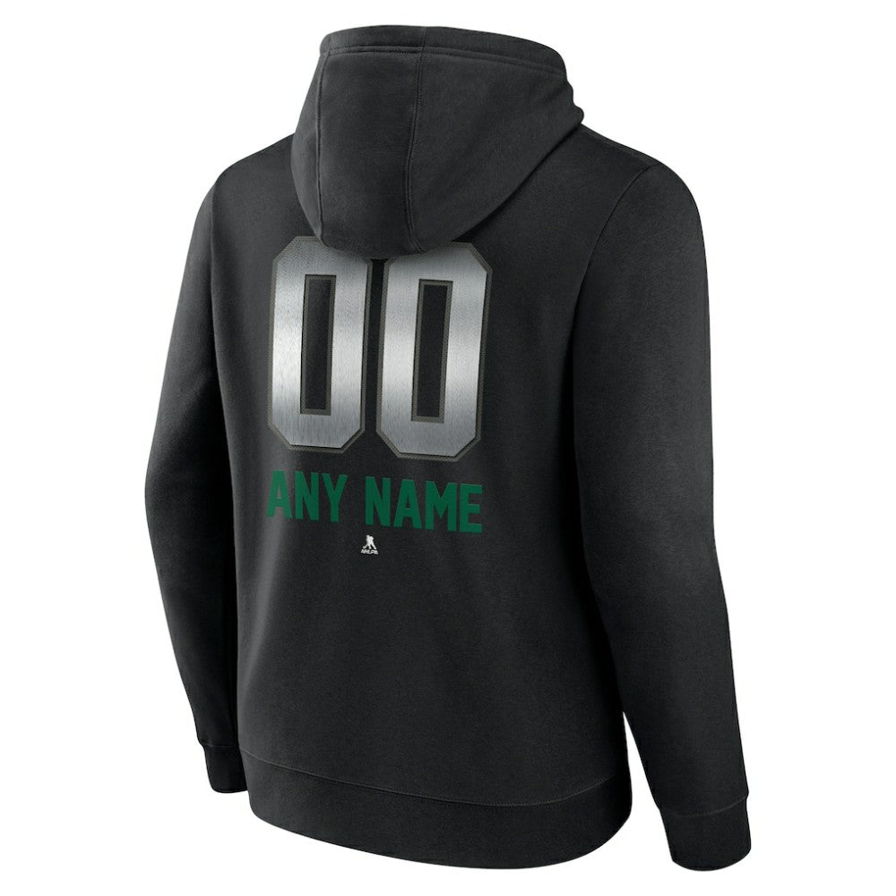 Dallas Stars Personalized Midnight Mascot Logo Pullover Hoodie - Black - NHL 4444386