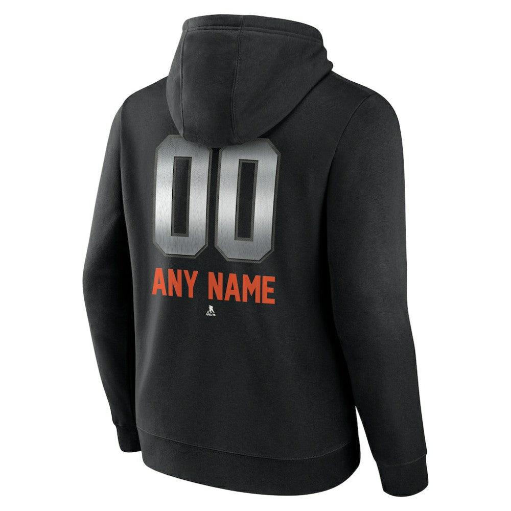 Edmonton Oilers Personalized Midnight Mascot Logo Pullover Hoodie - Black - NHL 4444388