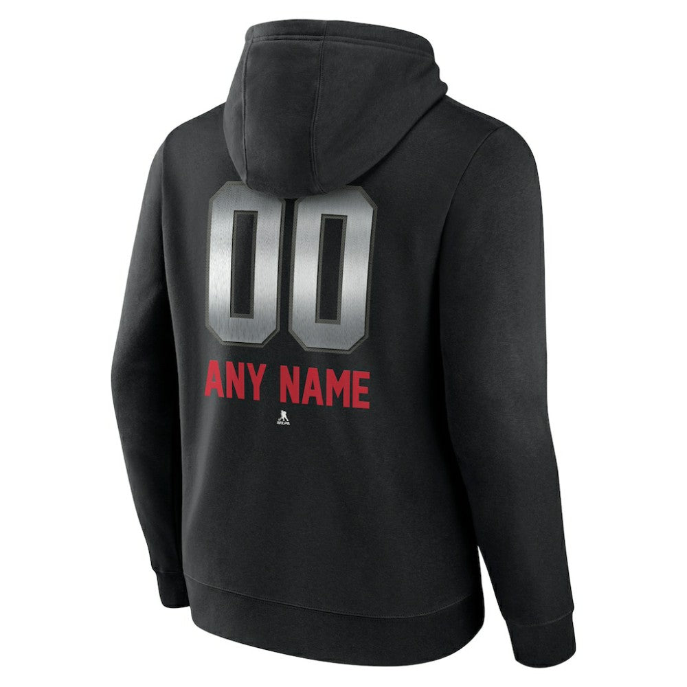 Florida Panthers Personalized Midnight Mascot Logo Pullover Hoodie - Black - NHL 4444389