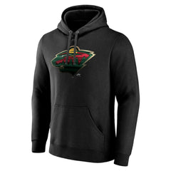 Minnesota Wild Personalized Midnight Mascot Logo Pullover Hoodie - Black - NHL 4444391