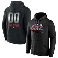 Montreal Canadiens Personalized Midnight Mascot Logo Pullover Hoodie - Black - NHL 4444392