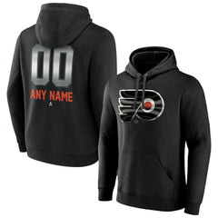 Philadelphia Flyers Personalized Midnight Mascot Logo Pullover Hoodie - Black - NHL 4444397