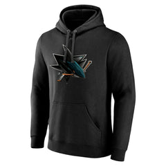 San Jose Sharks Personalized Midnight Mascot Logo Pullover Hoodie - Black - NHL 4444399