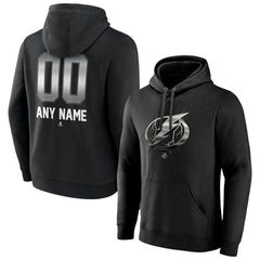 Tampa Bay Lightning Personalized Midnight Mascot Logo Pullover Hoodie - Black - NHL 4444401