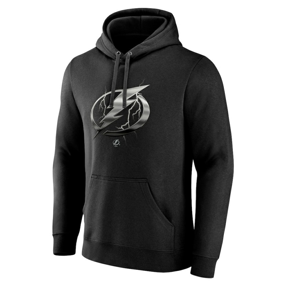 Tampa Bay Lightning Personalized Midnight Mascot Logo Pullover Hoodie - Black - NHL 4444401