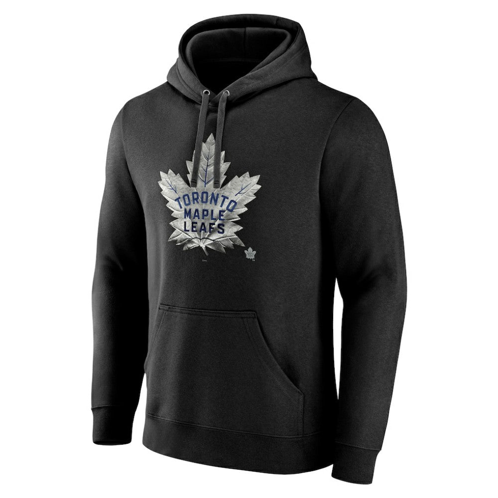 Toronto Maple Leafs Personalized Midnight Mascot Logo Pullover Hoodie - Black - NHL 4444402