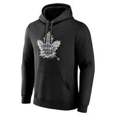 Toronto Maple Leafs Personalized Midnight Mascot Logo Pullover Hoodie - Black - NHL 4444402