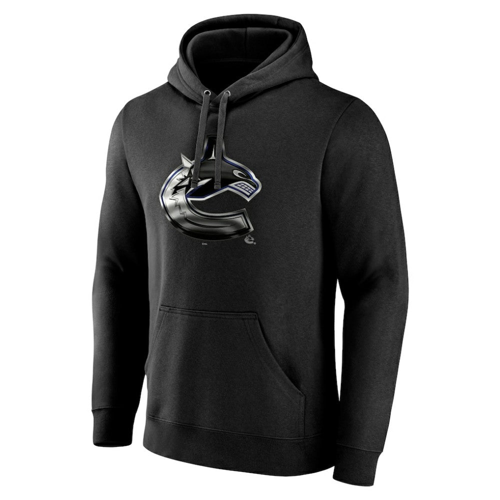 Vancouver Canucks Personalized Midnight Mascot Logo Pullover Hoodie - Black - NHL 4444403