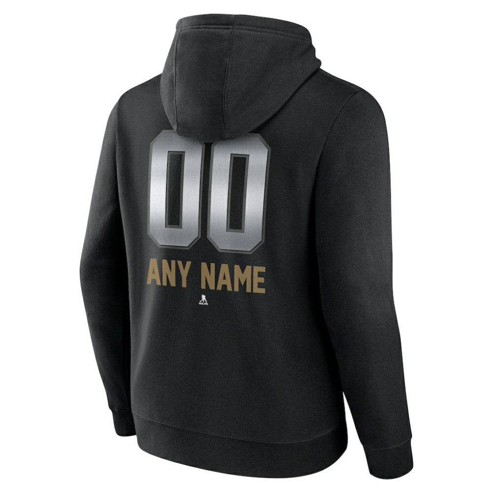 Vegas Golden Knights Personalized Midnight Mascot Logo Pullover Hoodie - Black - NHL 4444404