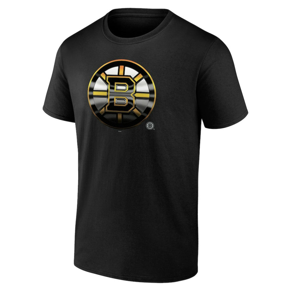 Boston Bruins Personalized Midnight Mascot Logo T-Shirt - Black - NHL 4444410