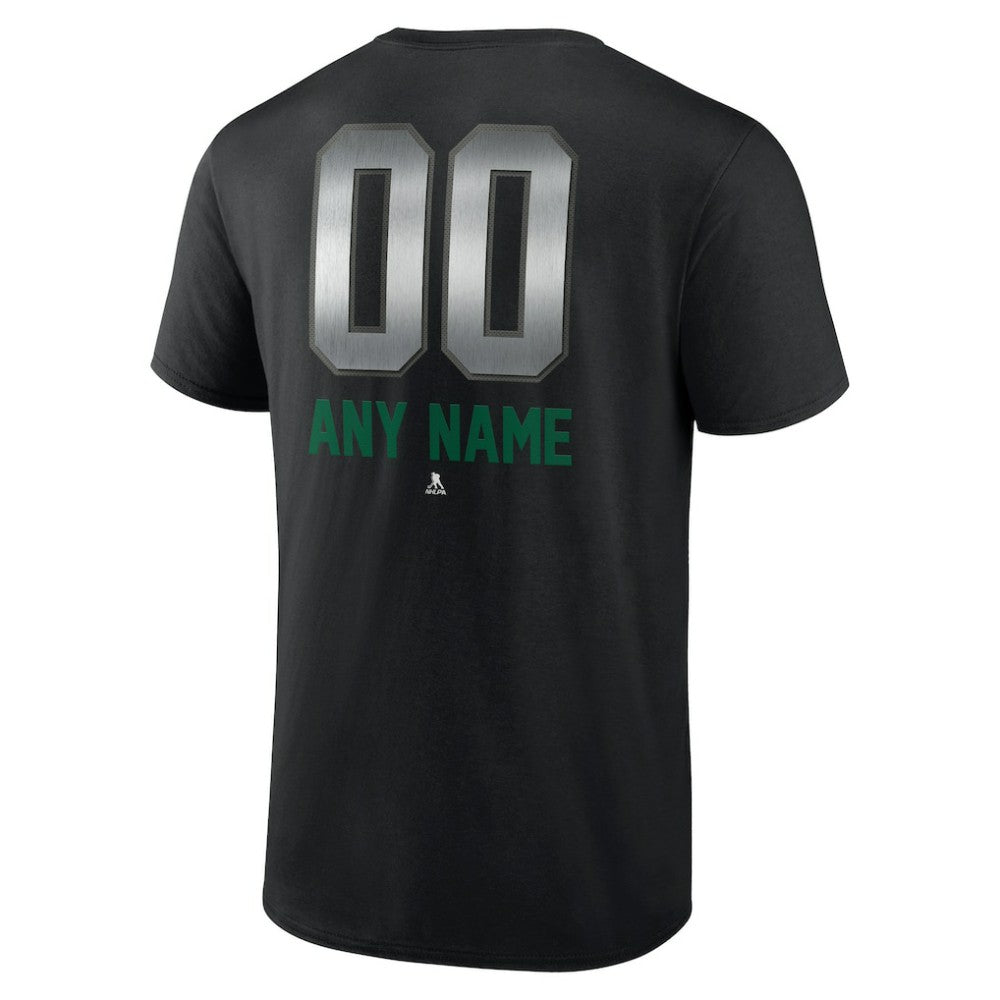 Dallas Stars Personalized Midnight Mascot Logo T-Shirt - Black - NHL 4444415