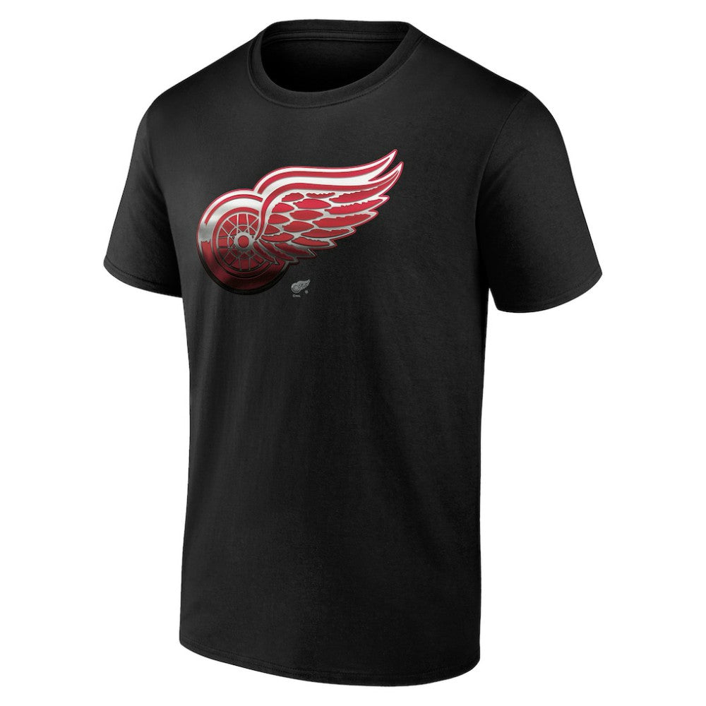 Detroit Red Wings Personalized Midnight Mascot Logo T-Shirt - Black - NHL 4444416