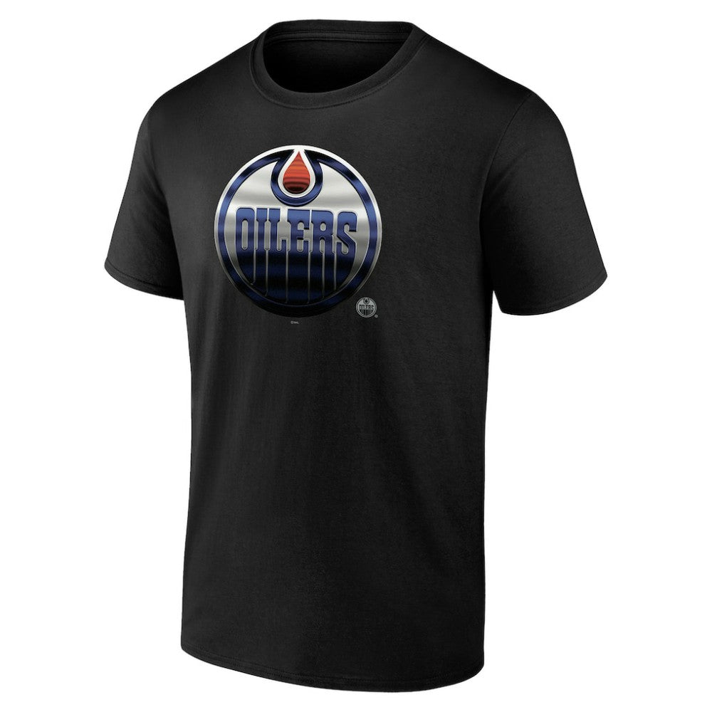 Edmonton Oilers Personalized Midnight Mascot Logo T-Shirt - Black - NHL 4444417
