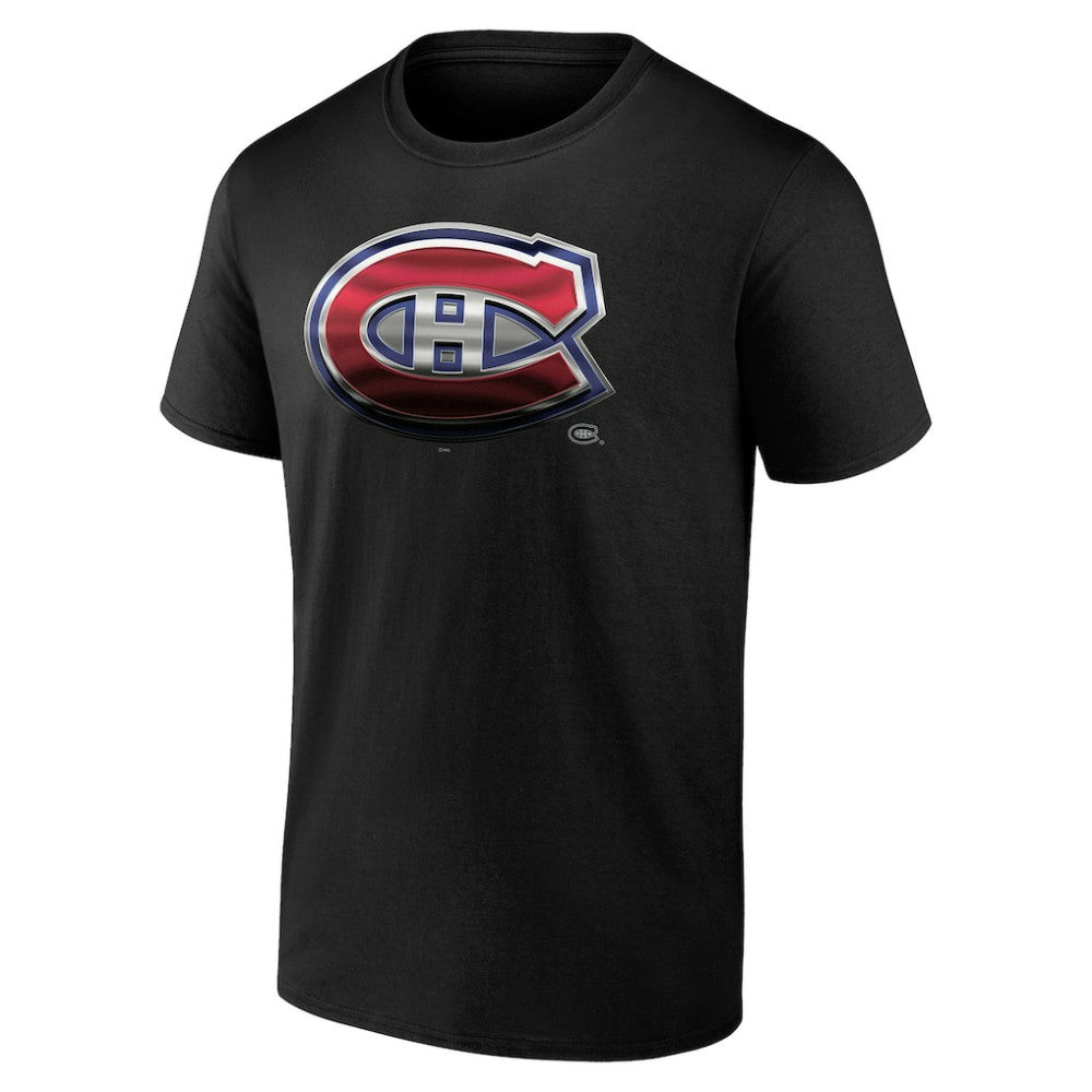 Montreal Canadiens Personalized Midnight Mascot Logo T-Shirt - Black - NHL 4444421