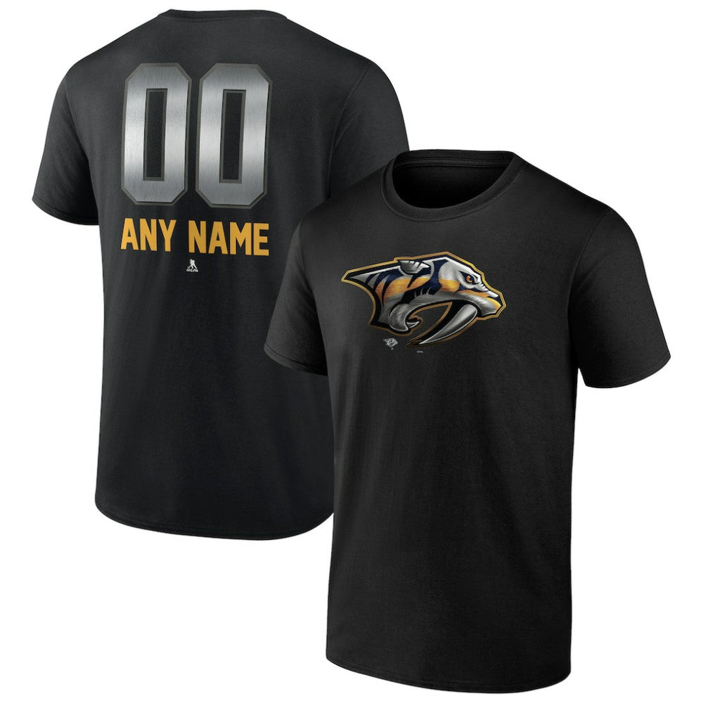 Nashville Predators Personalized Midnight Mascot Logo T-Shirt - Black - NHL 4444422