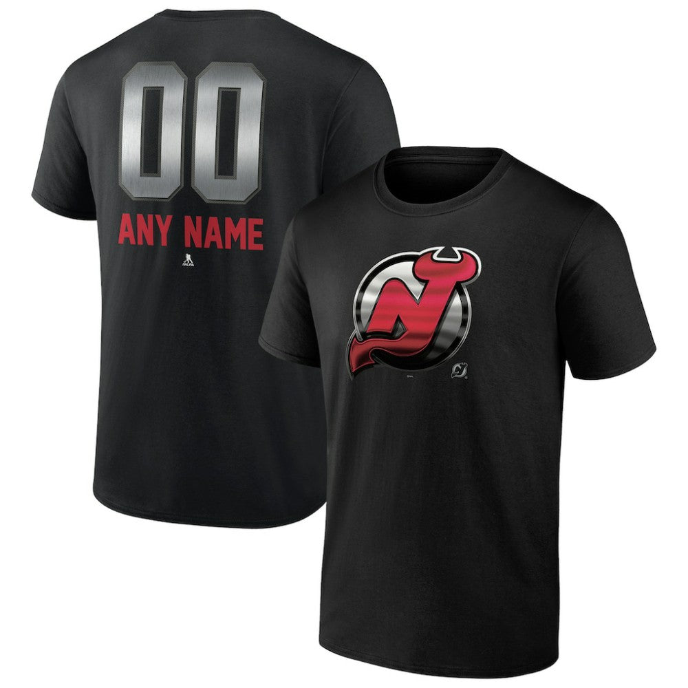 New Jersey Devils Personalized Midnight Mascot Logo T-Shirt - Black - NHL 4444423