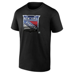 New York Rangers Personalized Midnight Mascot Logo T-Shirt - Black - NHL 4444425
