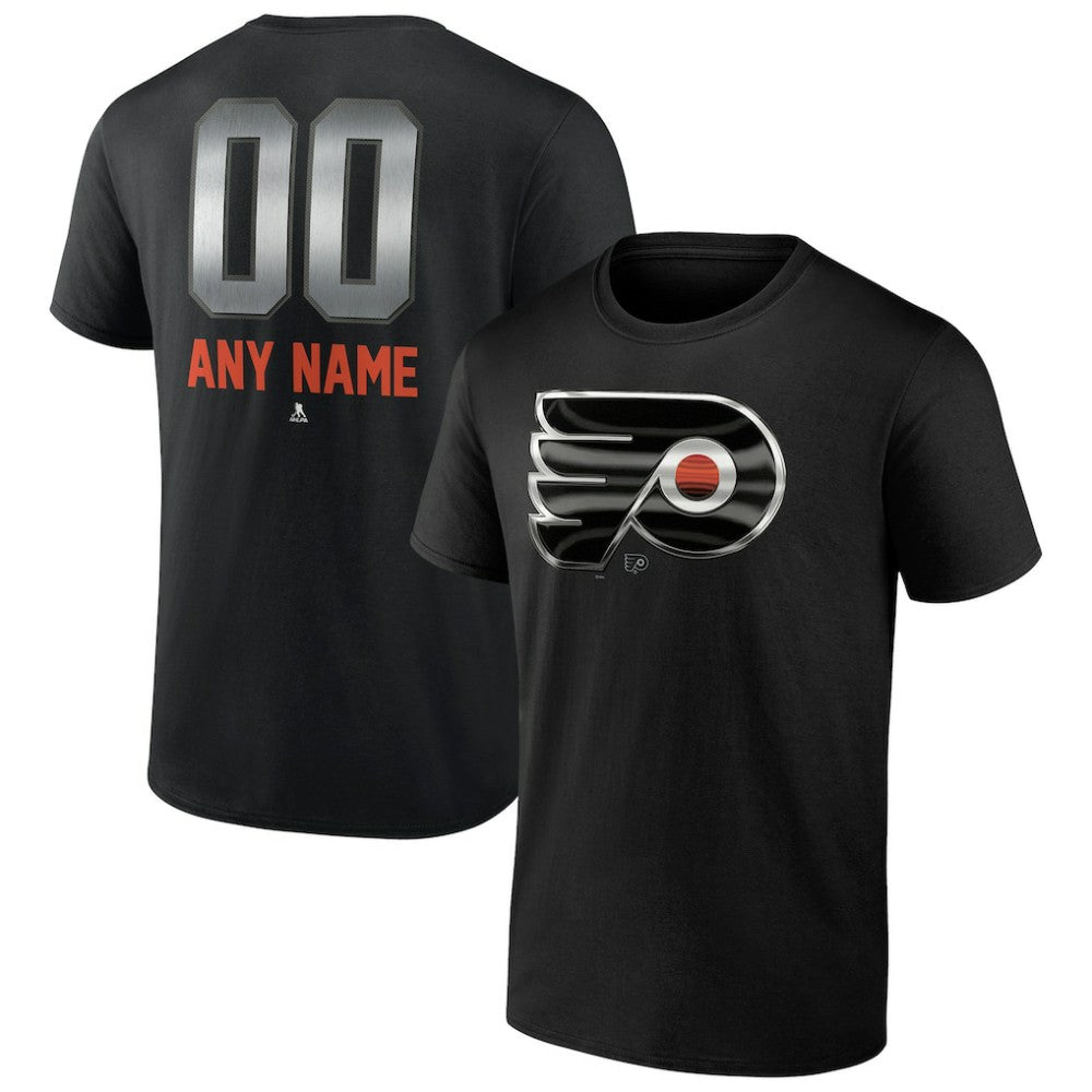 Philadelphia Flyers Personalized Midnight Mascot Logo T-Shirt - Black - NHL 4444426