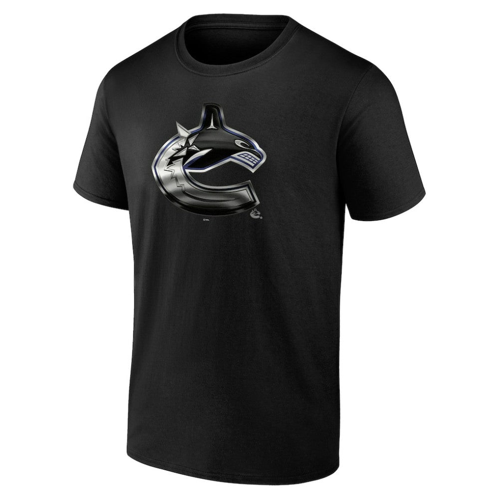 Vancouver Canucks Personalized Midnight Mascot Logo T-Shirt - Black - NHL 4444432