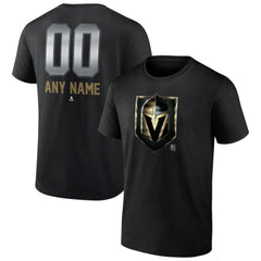 Vegas Golden Knights Personalized Midnight Mascot Logo T-Shirt - Black - NHL 4444433