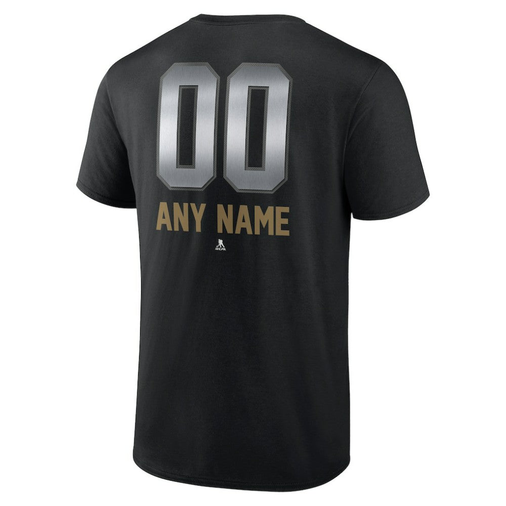 Vegas Golden Knights Personalized Midnight Mascot Logo T-Shirt - Black - NHL 4444433