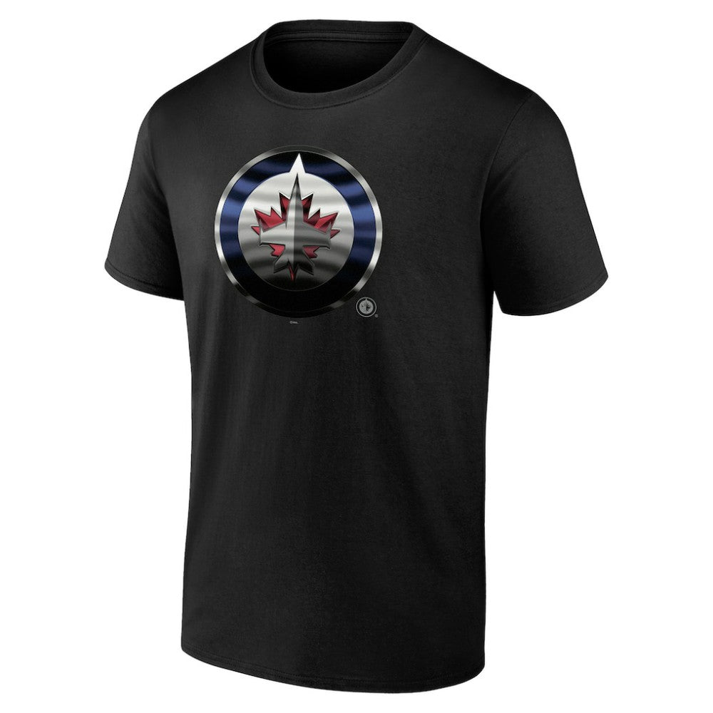 Winnipeg Jets Personalized Midnight Mascot Logo T-Shirt - Black - NHL 4444435