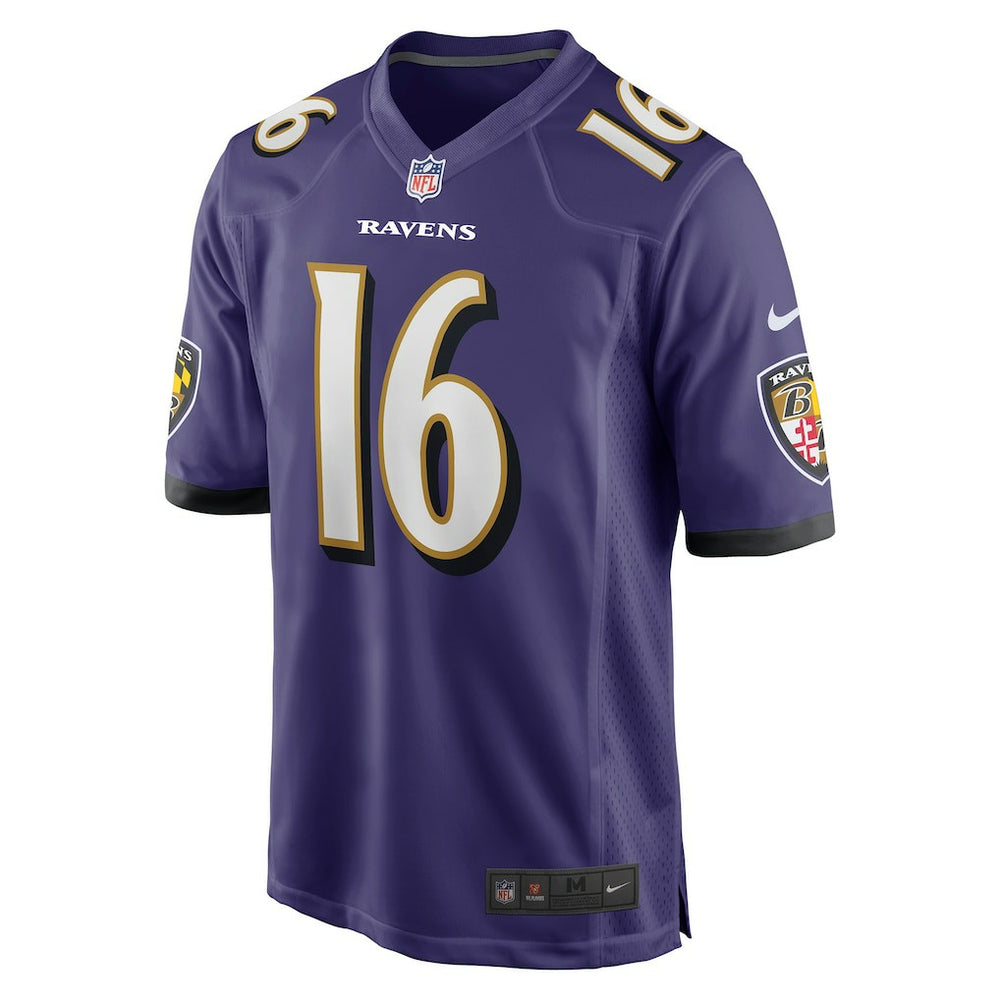 Nike Tylan Wallace Baltimore Ravens Game Jersey Purple