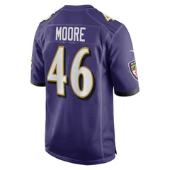 Nike Nick Moore Baltimore Ravens Game Jersey Purple
