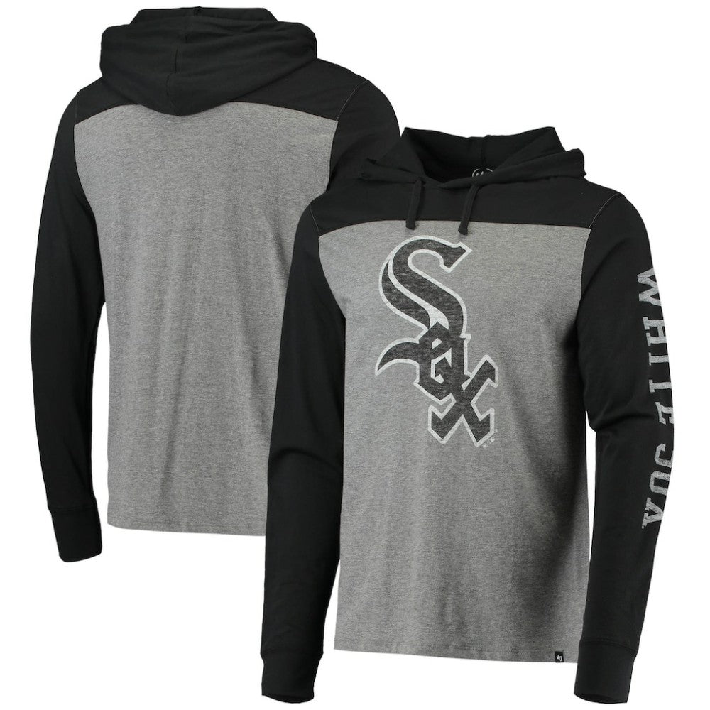Chicago White Sox '47 Franklin Wooster Pullover Hoodie - Heathered Gray/Black - 47 brand Sale