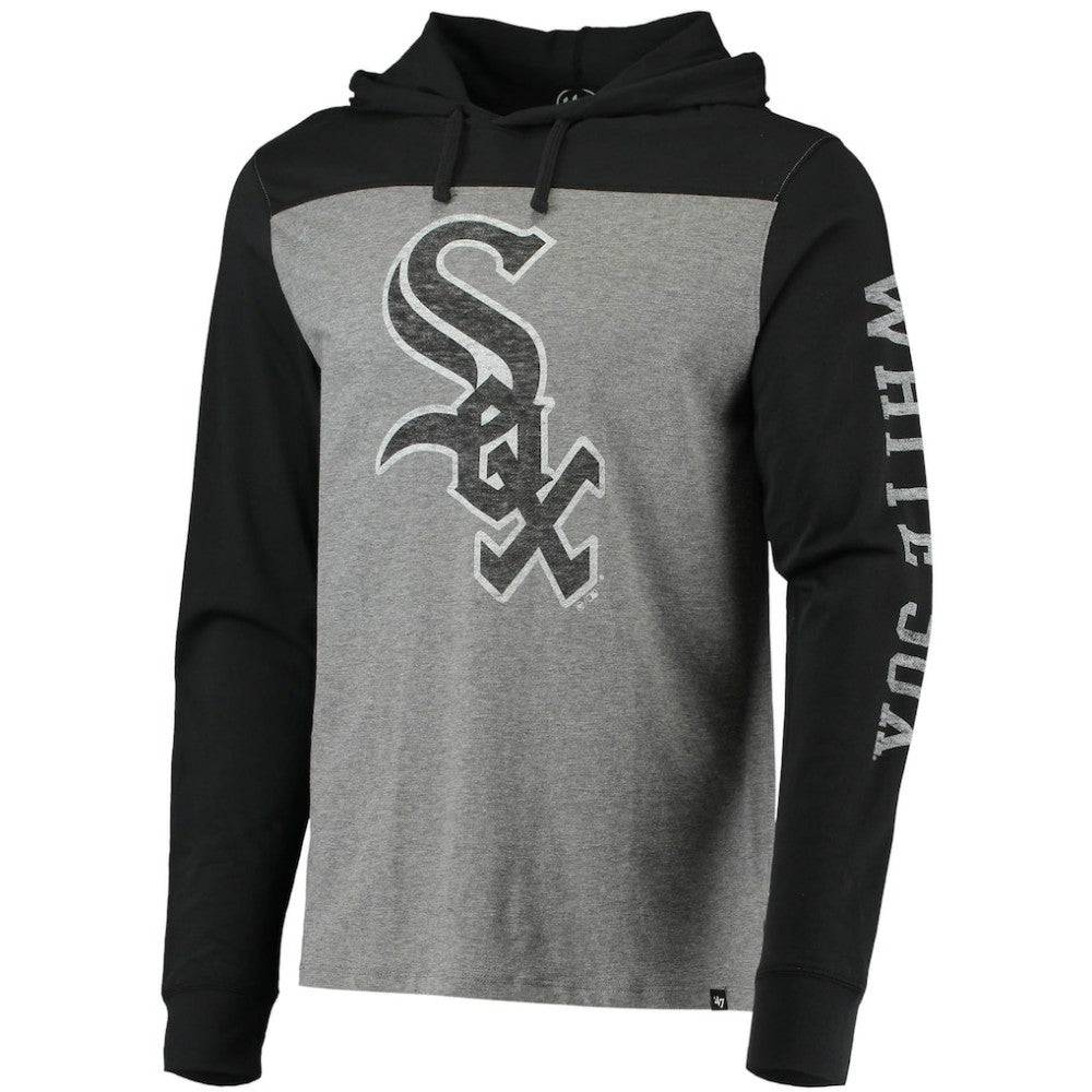 Chicago White Sox '47 Franklin Wooster Pullover Hoodie - Heathered Gray/Black - 47 brand Sale