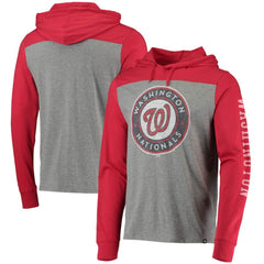 Washington Nationals '47 Franklin Wooster Pullover Hoodie - Heathered Gray/Red - 47 brand on Sale
