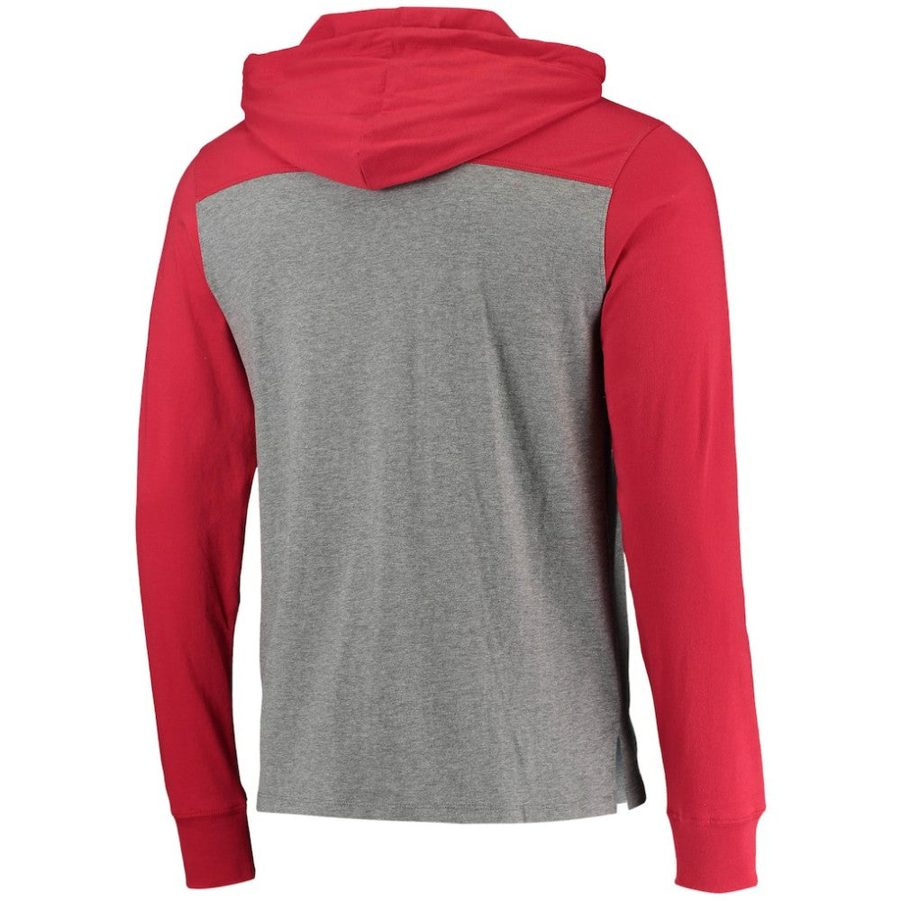 Washington Nationals '47 Franklin Wooster Pullover Hoodie - Heathered Gray/Red - 47 brand on Sale