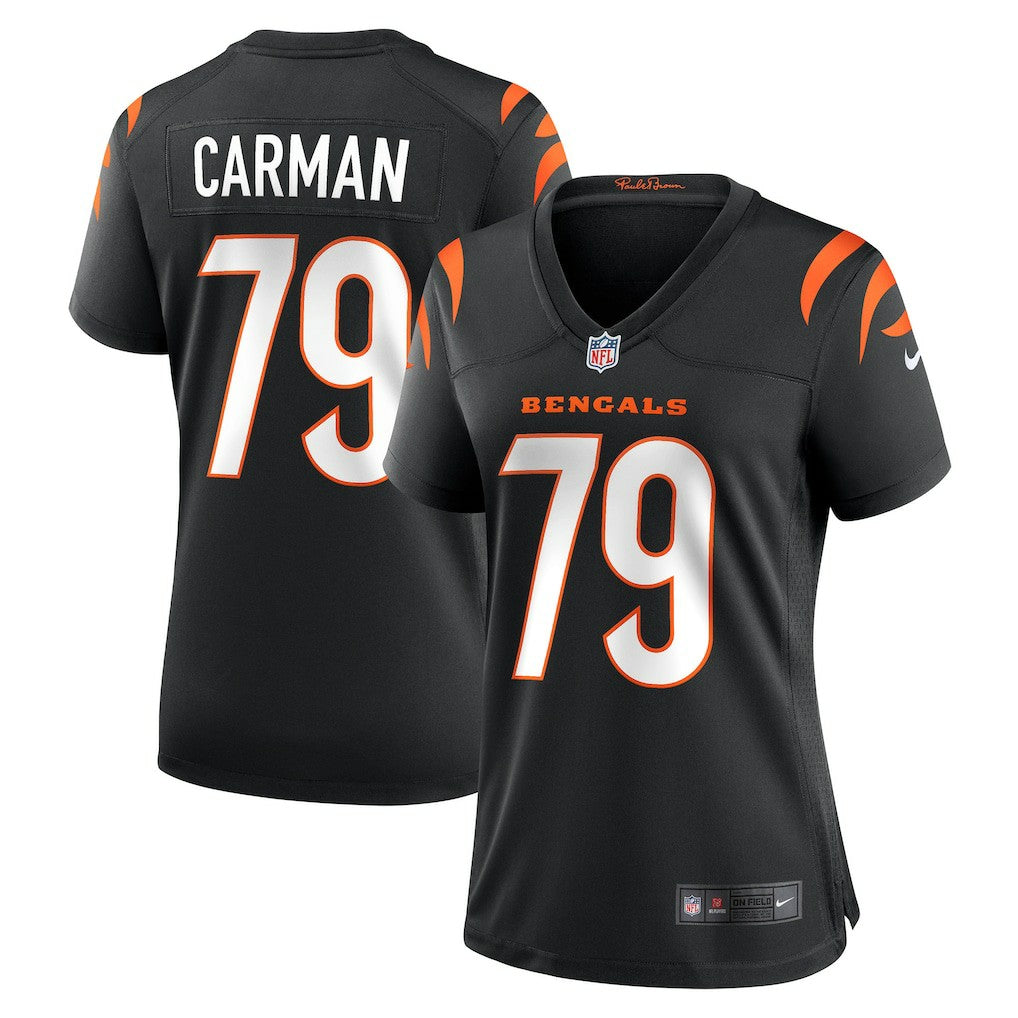 Nike Jackson Carman Cincinnati Bengals Women's Game Jersey Black
