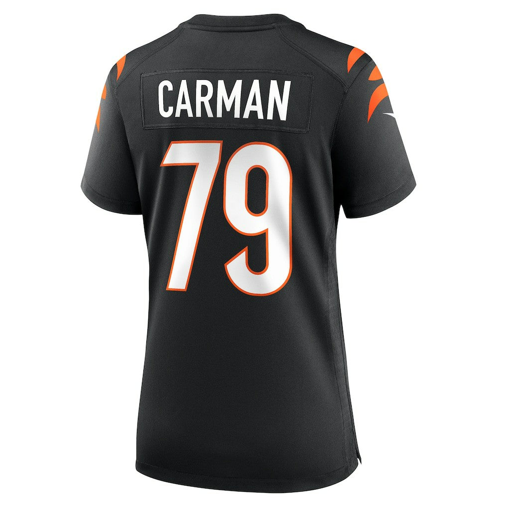 Nike Jackson Carman Cincinnati Bengals Women's Game Jersey Black