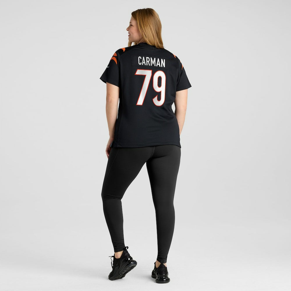 Nike Jackson Carman Cincinnati Bengals Women's Game Jersey Black
