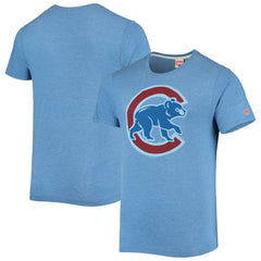Chicago Cubs Homage Hand-Drawn Logo Tri-Blend T-Shirt - Royal - MLB Sale
