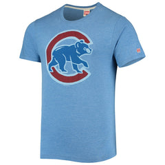Chicago Cubs Homage Hand-Drawn Logo Tri-Blend T-Shirt - Royal - MLB Sale