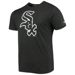 Chicago White Sox Homage Hand-Drawn Logo Tri-Blend T-Shirt - Heather Black - MLB Discount