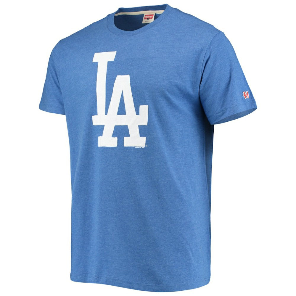 Los Angeles Dodgers Homage Hand-Drawn Logo Tri-Blend T-Shirt - Royal - MLB Sale
