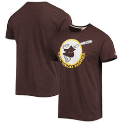 San Diego Padres Homage Hand-Drawn Logo Tri-Blend T-Shirt - Brown - MLB Discount