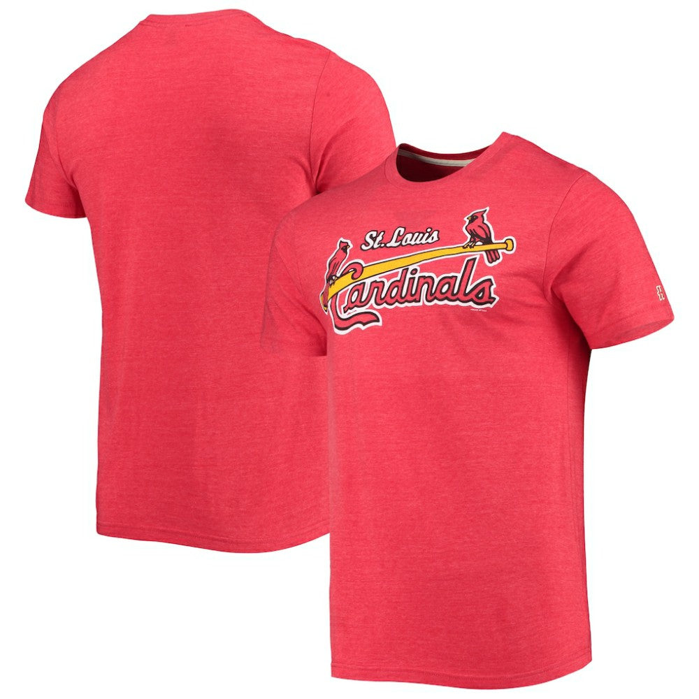 St. Louis Cardinals Homage Hand-Drawn Logo Tri-Blend T-Shirt - Heather Red - MLB Online