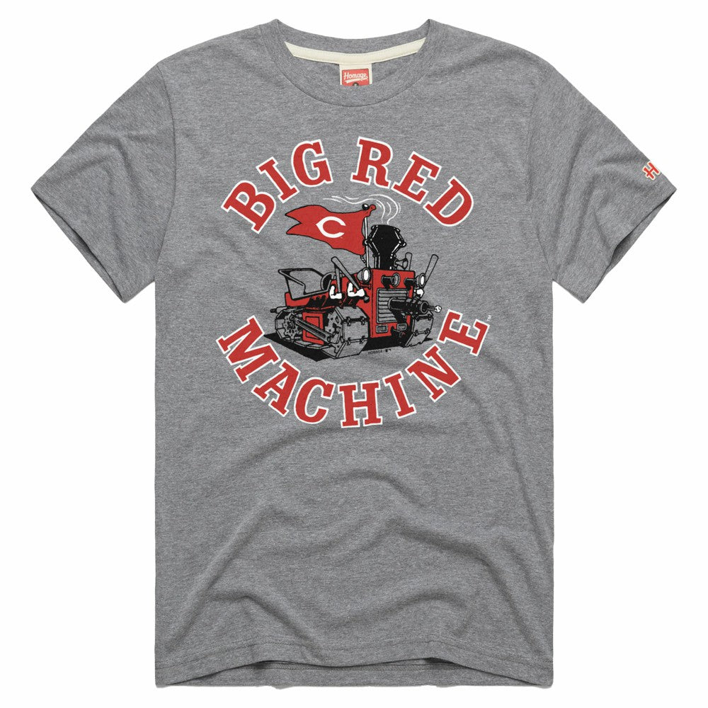 Cincinnati Reds Homage Hyper Local Tri-Blend T-Shirt -Heathered Gray - MLB Lifestyle