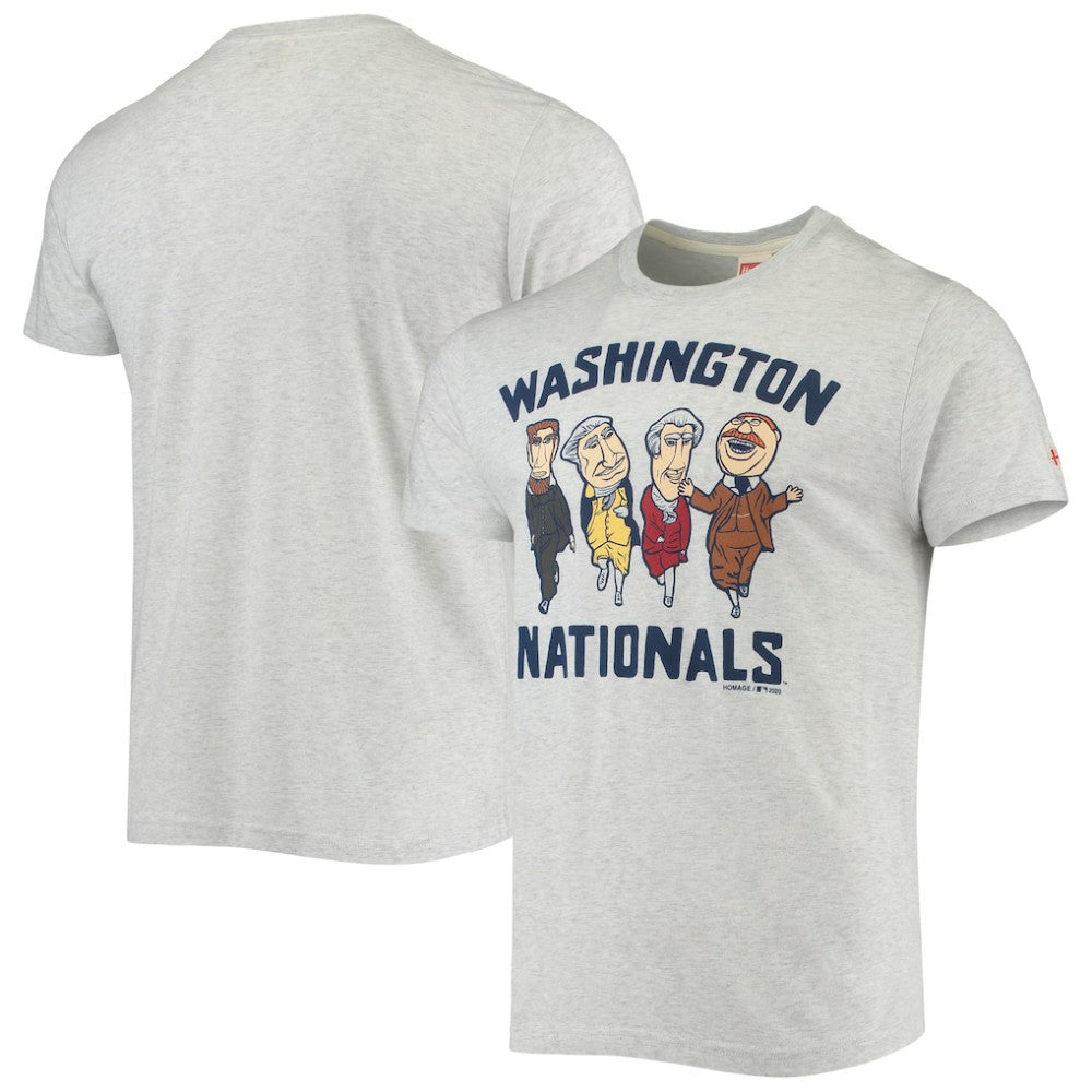 Washington Nationals Homage Hyper Local Tri-Blend T-Shirt - Heathered Gray - MLB Online