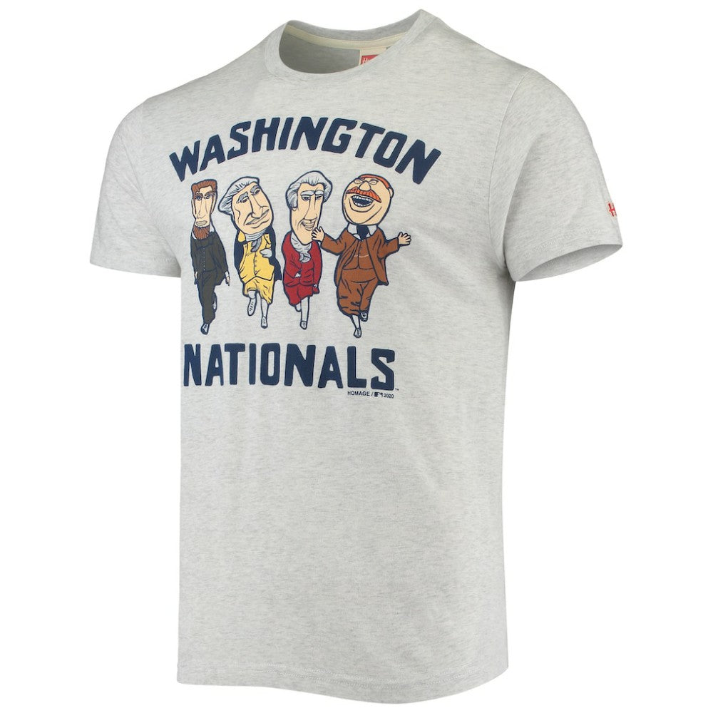 Washington Nationals Homage Hyper Local Tri-Blend T-Shirt - Heathered Gray - MLB Online