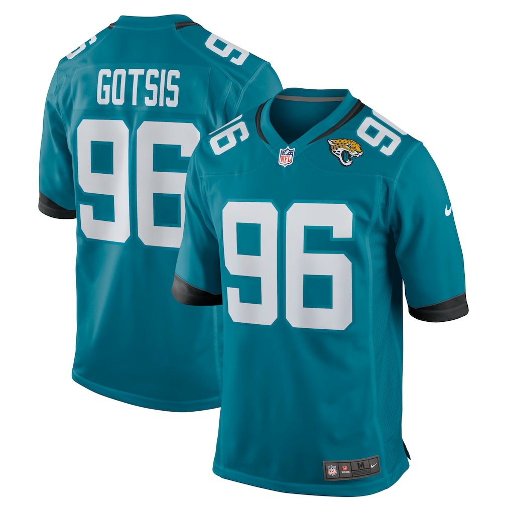 Nike Adam Gotsis Jacksonville Jaguars Game Jersey Teal