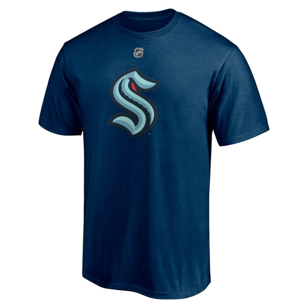 Philipp Grubauer Seattle Kraken Fanatics Authentic Stack Name & Number T-Shirt - Deep Sea Blue - NHL 4454664