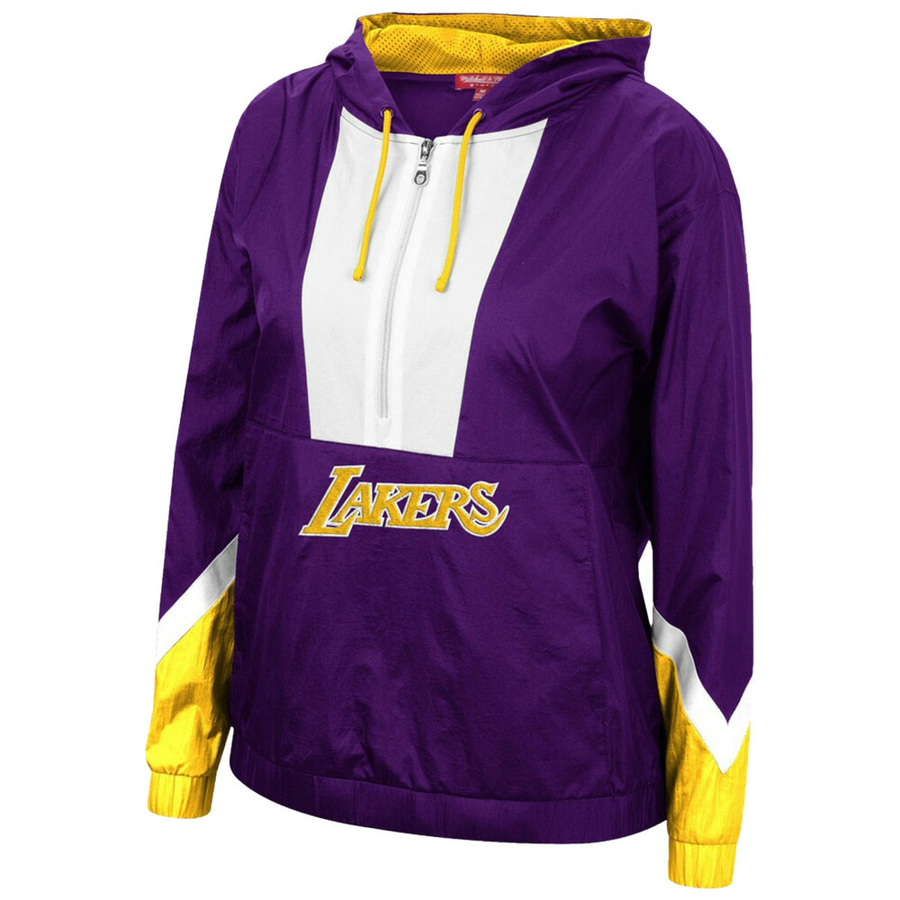 Los Angeles Lakers Women's Half-Zip Windbreaker 2.0 Hoodie Purple | Mitchell & Ness Near Me